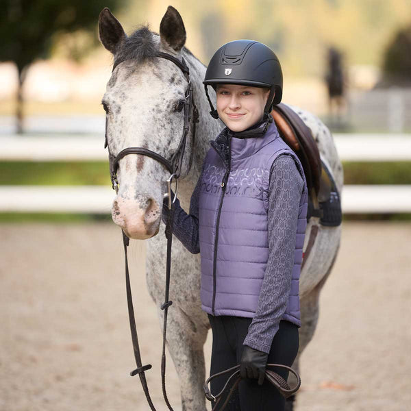 Kerrits Ride the Wind Girls Reversible Quilted Vest - Violet
